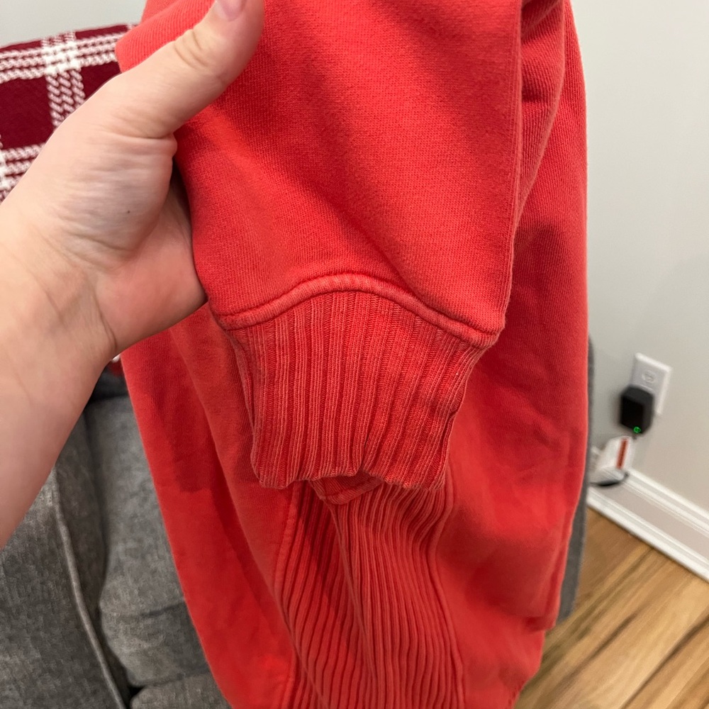 Aerie NWTS Coral Red Pink Oversized Mind In The‎ Mountains Loungewear Sweater - Picture 5 of 9